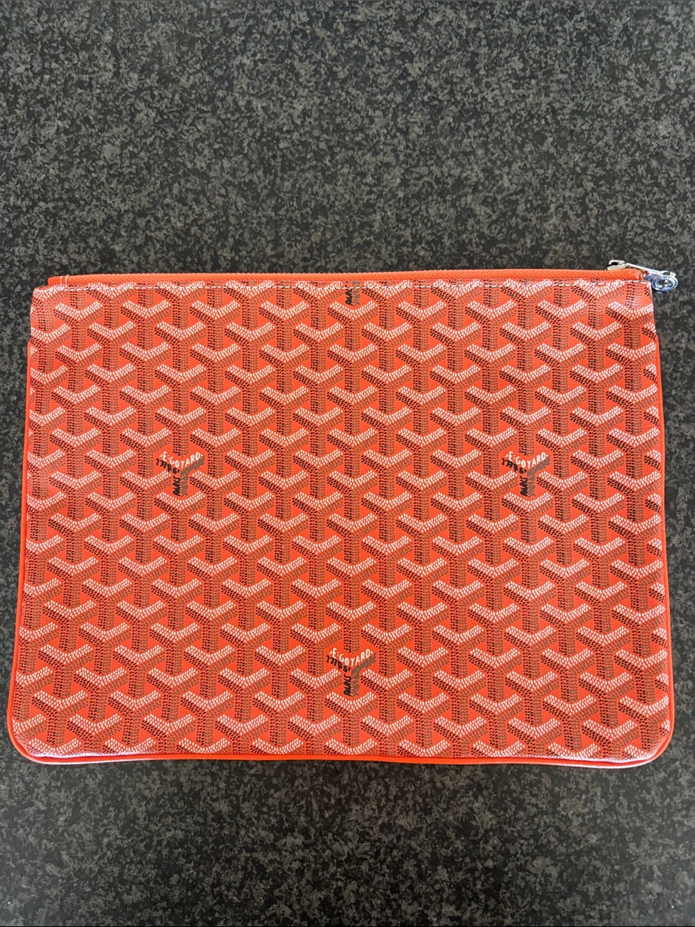 Goyard Chevron Pouch , pochette sénat in  Orange
